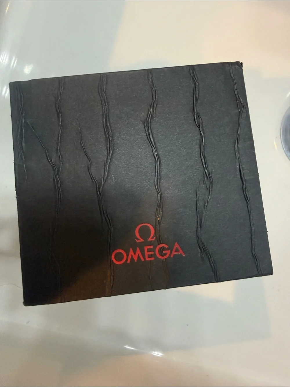 Omega Silver Stainless Steel Men's Textured Band